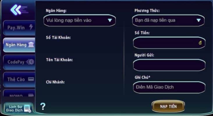 Nạp tiền qua Internet Banking siêu nhanh